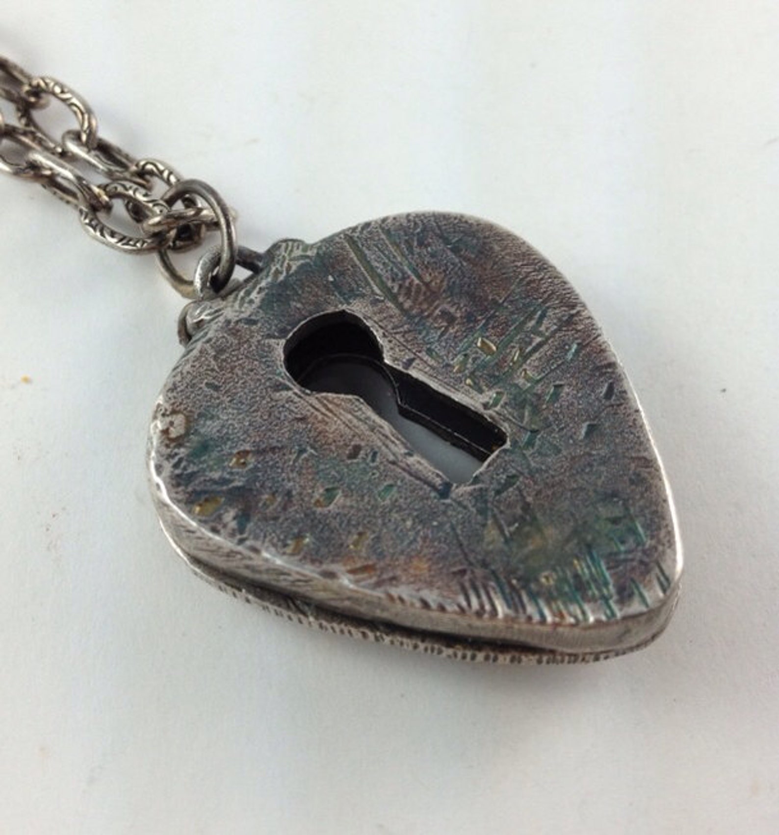 Guitar Pick Locket Sterling Silver Locket Guitar Pick Etsy