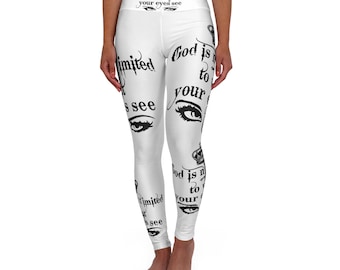 God Is Not Limited to What Your Eyes See leggings | High Waisted Yoga Leggings