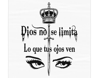 Dios no se limita Lo que tus ojos ven Obrus | Projekt korony, sztyletu i oczu
