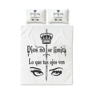 Dios no se limita Lo que tus ojos ven Quilt Cover Set