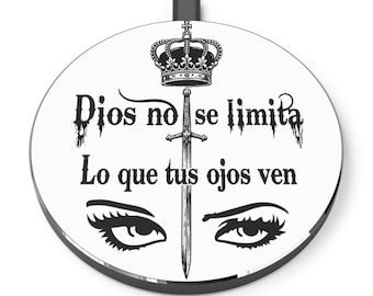 Dios no se limita Lo que tus ojos ven Wireless Charger | Spanish Faith Quote