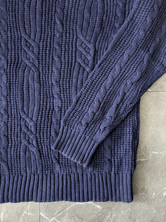 Christian Dior Sweater | Marineblau | Größe L | 100% Baumwolle | Original | Premium View 4