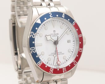 Tudor Geneve Automatic White Dial Refurbished Men's Wristwatch. | Gift For Him. | GMT Working Watch.
