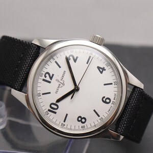 Vintage Ulysse Nardin 40 mm Manual Winding Mechanical Men's Wristwatch. | White Dial. | Stainless Steel Watch Free Worldwide Shipping image 4
