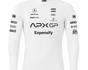 NPXGP Racing Long Sleeve Shirt | White Motorsport Performance Tee | Racing Fan Gift