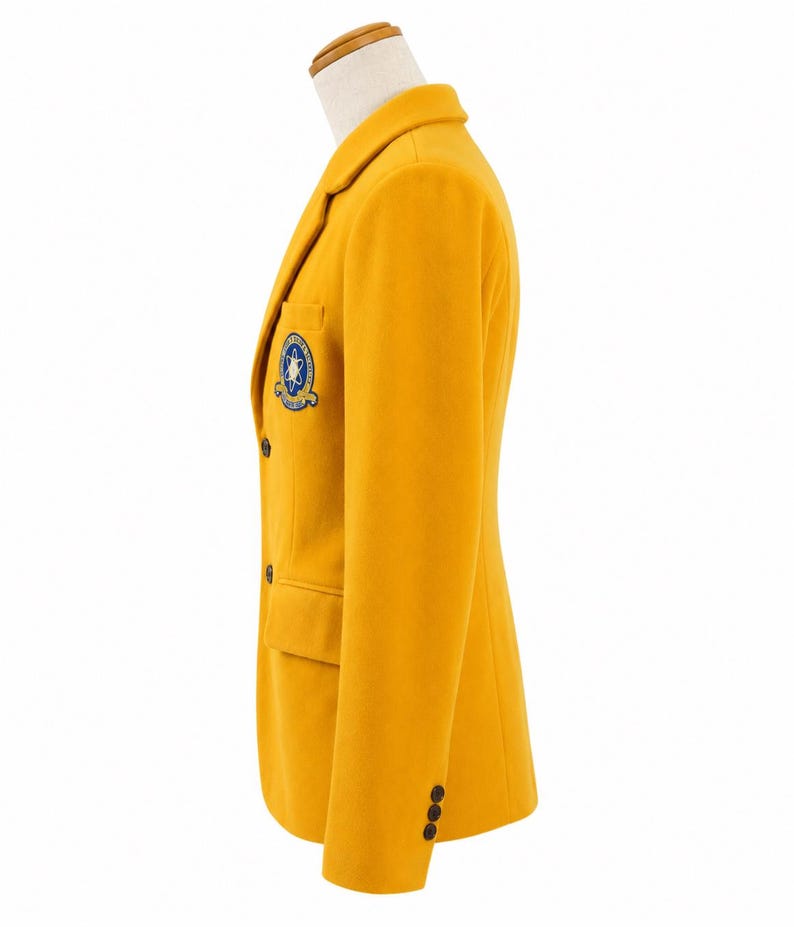 Men Yellow Blazer Jacket Spider Inspired School Uniform Coat Slim Fit Mustard Blazer Cosplay Outfit Streetwear Custom Gift for him