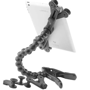 Tablet Holder w/Spring Clamp 14 inch Arm Deep V