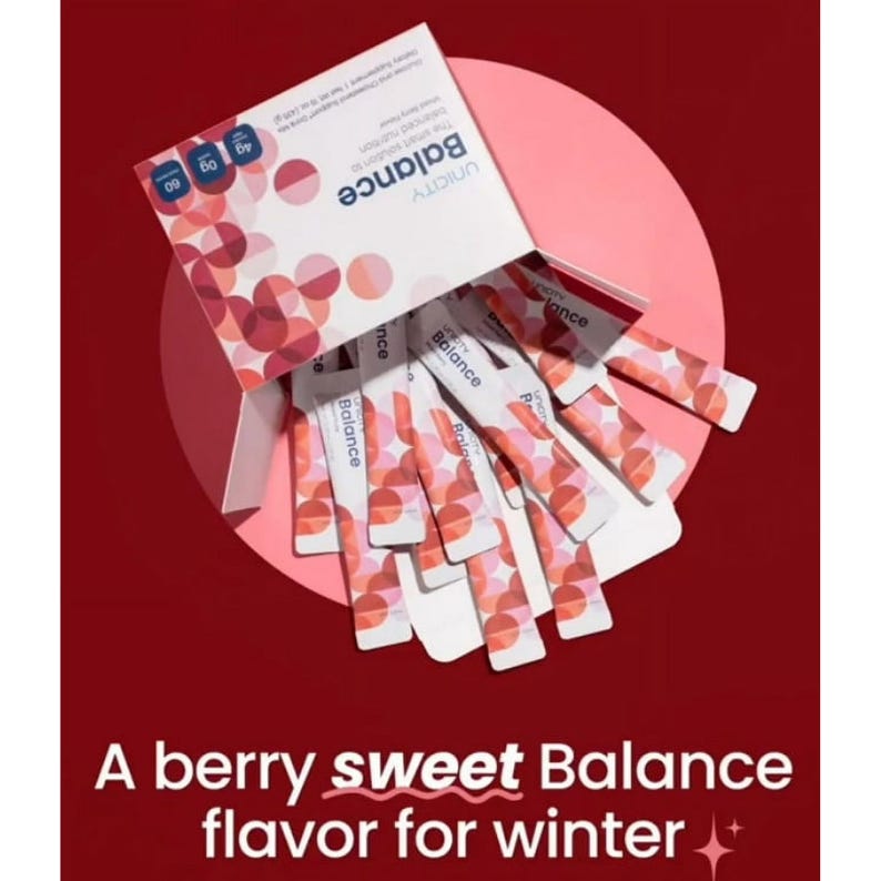 Unicity Balance Mixed Berry Drink Mix 30 Sticks Sugar Free Fiber Supplement image 4