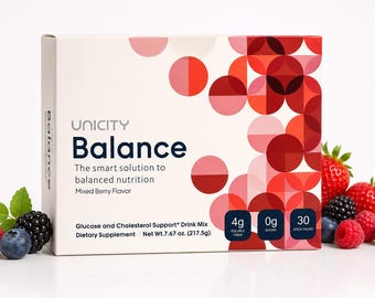 Unicity Balance Mixed Berry Drink Mix 30 Sticks Sugar Free Fiber Supplement
