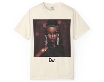 Ew. Black Doll Portrait T-Shirt | Photo Print Tee