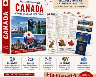 English Canadian Teaching Binder | Cycle 3 | 5 Projects - Cultural Immersion | Ready-to-Use Printable PDF Teacher Resource