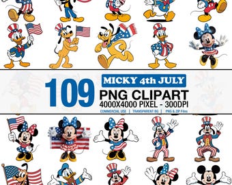 Pacchetto PNG di amici topolini per il 4 luglio, clipart patriottiche in stile cartone animato, design per sublimazione per il Giorno dell'Indipendenza degli Stati Uniti, download PNG rosso bianco blu
