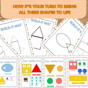 Preschool Curriculum Shape Activity | Toddler Shapes Matching Game|Shape Sorting Game | Printable Busy Book Shapes Activity Worksheets