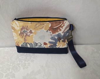 Bracelets/sac/étui/pochette à motifs bleus, rouille et crème