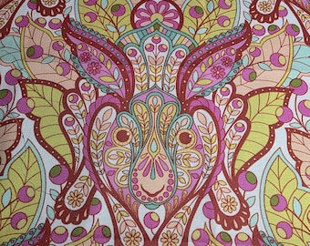 Tula Pink Slow and Steady The Lièvre en orange Crush - 1 FQ (18 x 22 po.) coupé