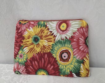 Sac/étui/pochette zippé en tissu Kaffe Fassett