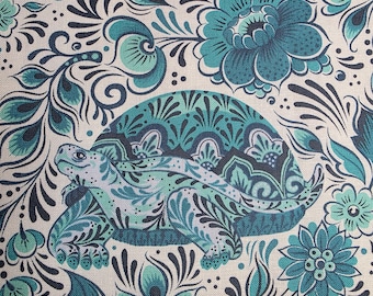 Tissu rose tula No Rush bleu sarcelle - coupe 1 FQ (18 x 22 po.)