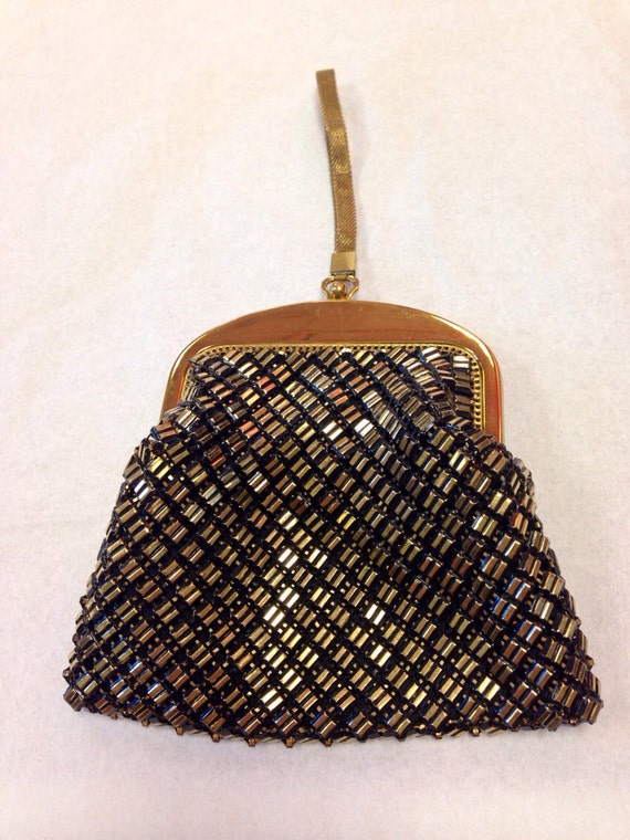 Whiting & Davis Gold Metal Handbag // Evening Bag