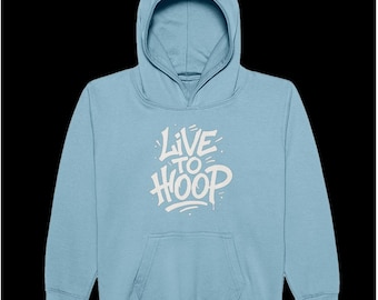 Sudadera con capucha estilo años 90 de Live to Hoop Kid