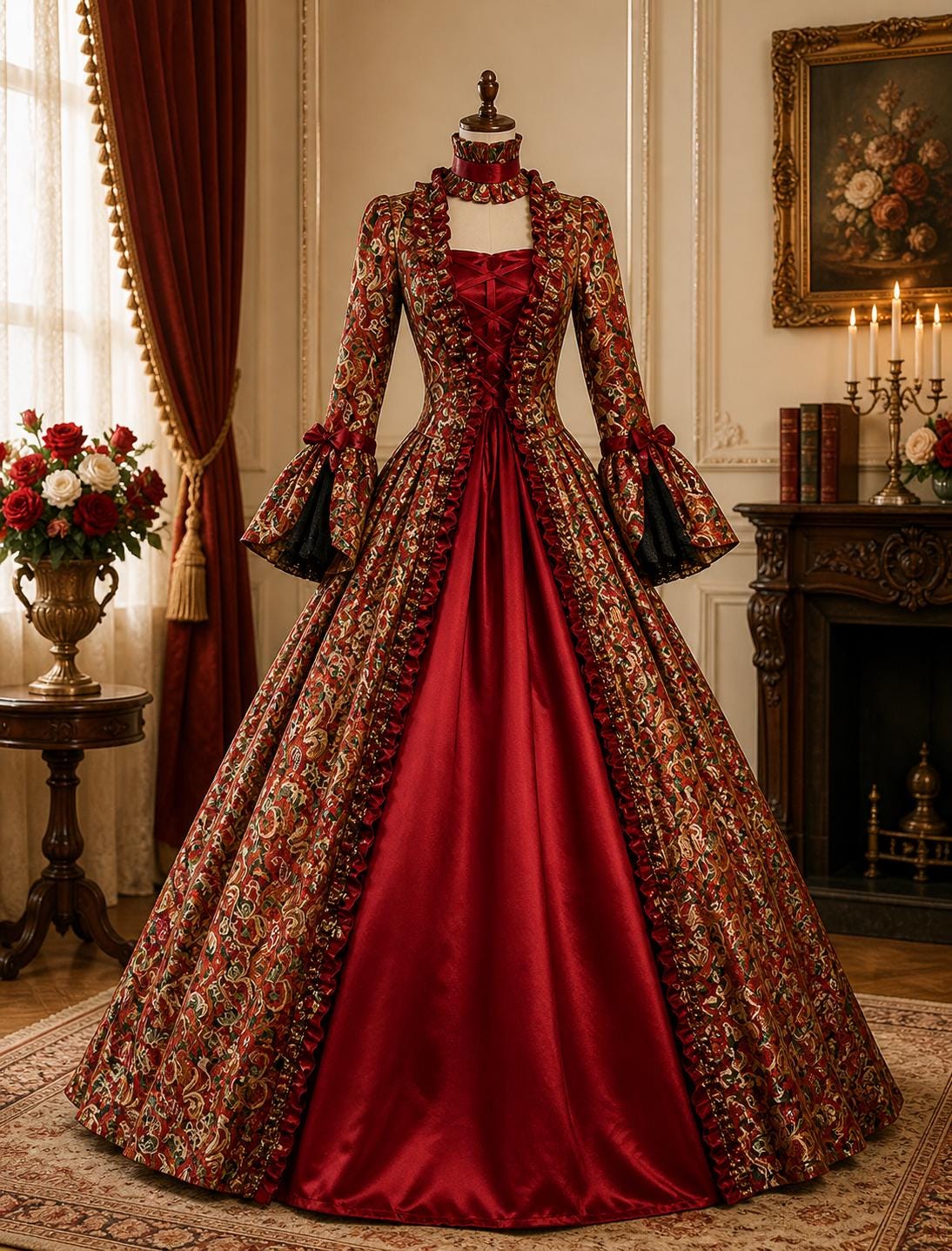 victorian ball gown with corset