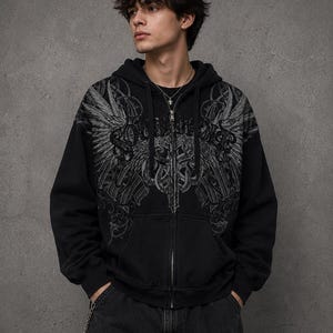 gothic hoodie, y2k hoodie, grunge hoodie, emo hoodie, streetwear hoodie, zip up hoodie, oversized hoodie, black hoodie, cyber y2k, vintage hoodie, graphic hoodie, unisex hoodie, punk hoodie