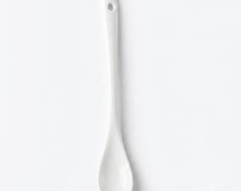 Long Handle Ceramic Stirring Spoon, White Porcelain Tea Spoon, Modern Coffee Bar Accessories, Creative Mini Seasoning Spoon, Tea Lover Gift
