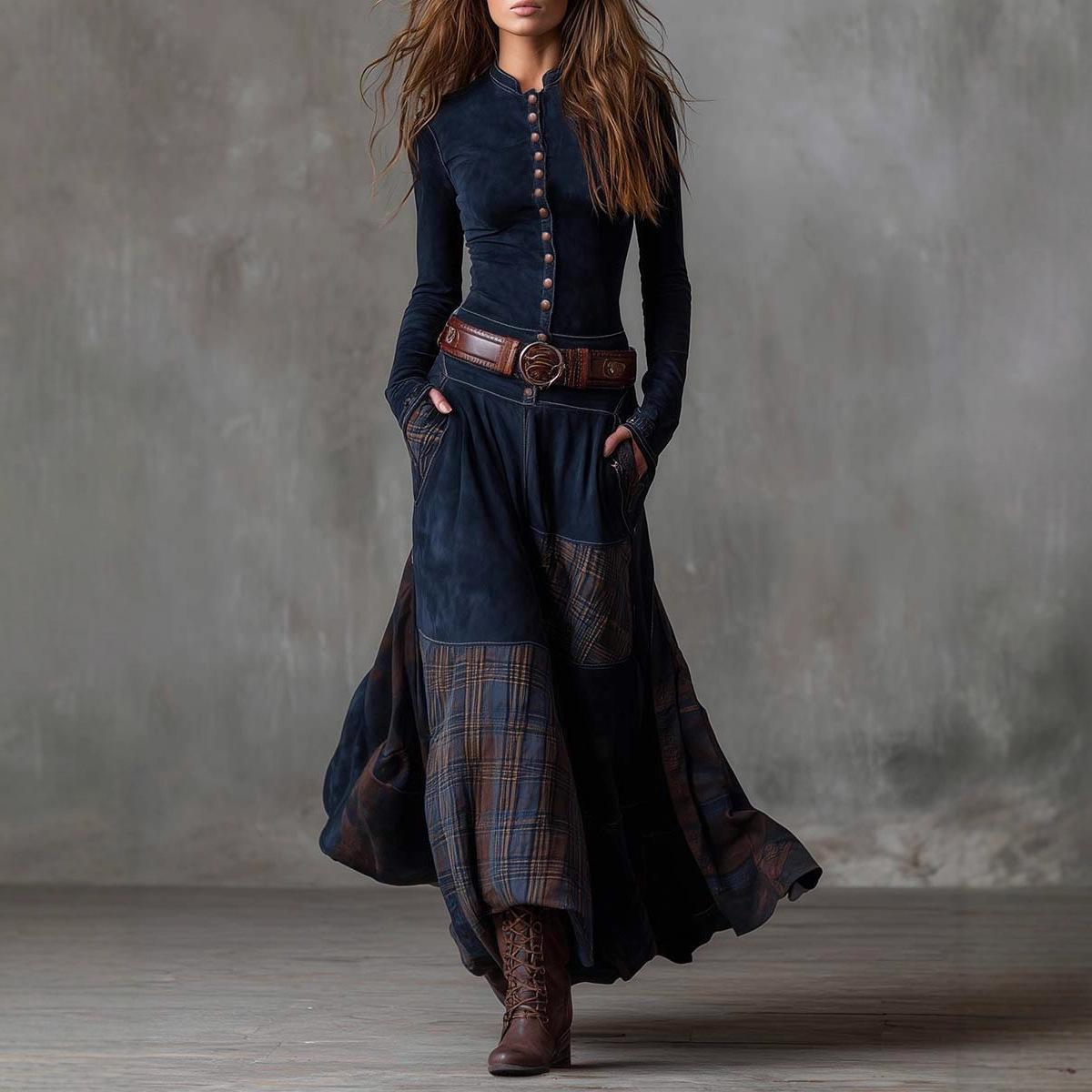 knee length dresses for ladies SUEDE MAXI DRESS ALEXA main image 0