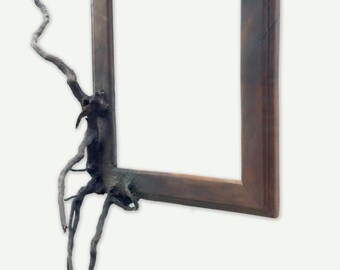 What Takes Hold – Large Driftwood Frame 11x14 | Sculptural Root Frame | Statement Wall Art