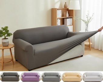 Elastischer Sofabezug | Weicher rutschfester Bezug für Couchschutz
