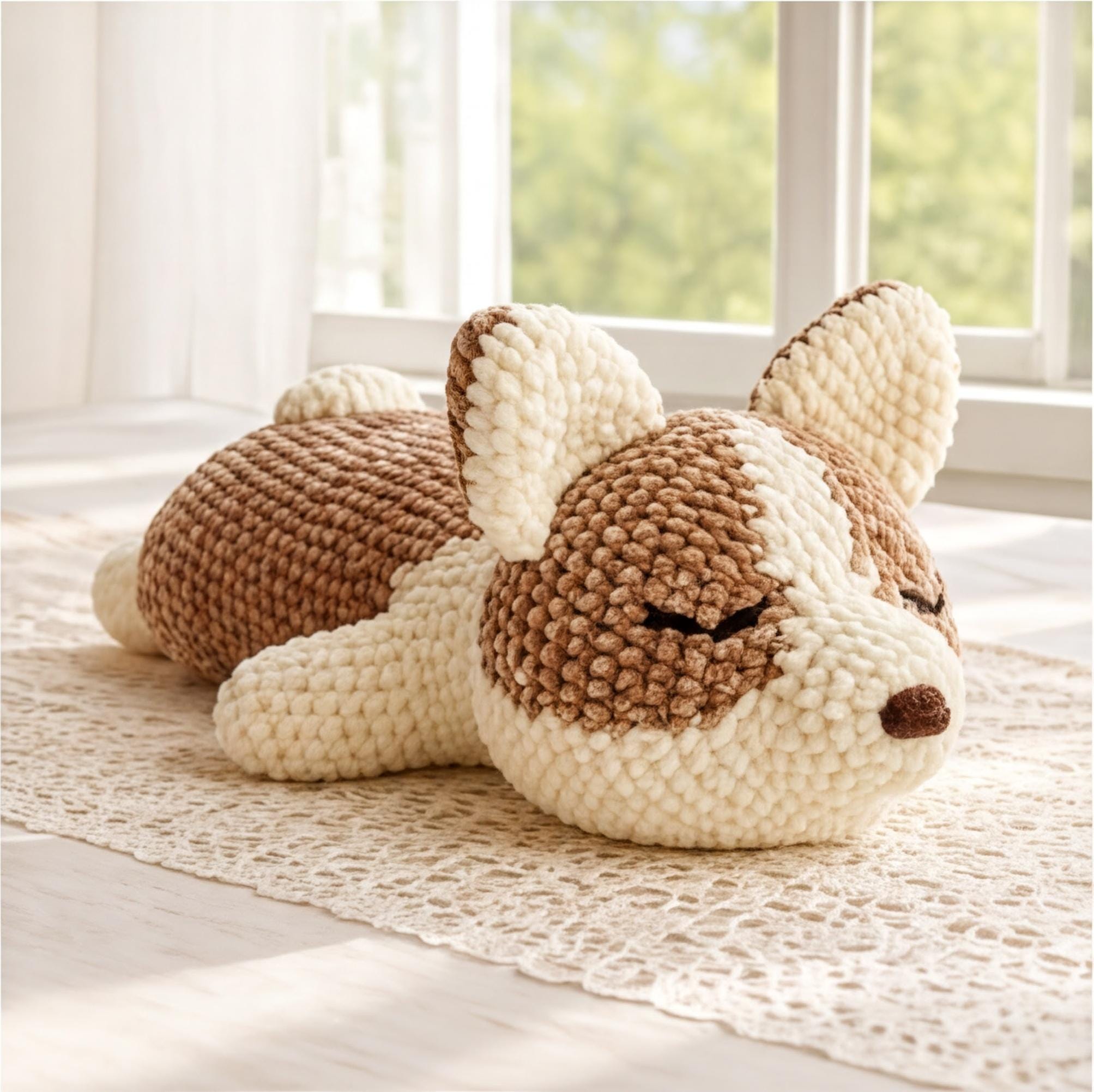 Sleepy Dog Corgi Pattern