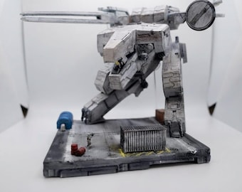 1/100 Scale Metal Gear REX Figure & Diorama Base | MGS Mecha Statue | Shadow Moses Inspired Collectible