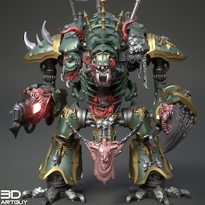 Caballero Corrupto Resina/100mm | 3DArtGuy | Wargame Proxy | Grimdark Future | Miniatura de Ciencia Ficción | ResinPrint | Regalo para Jugadores