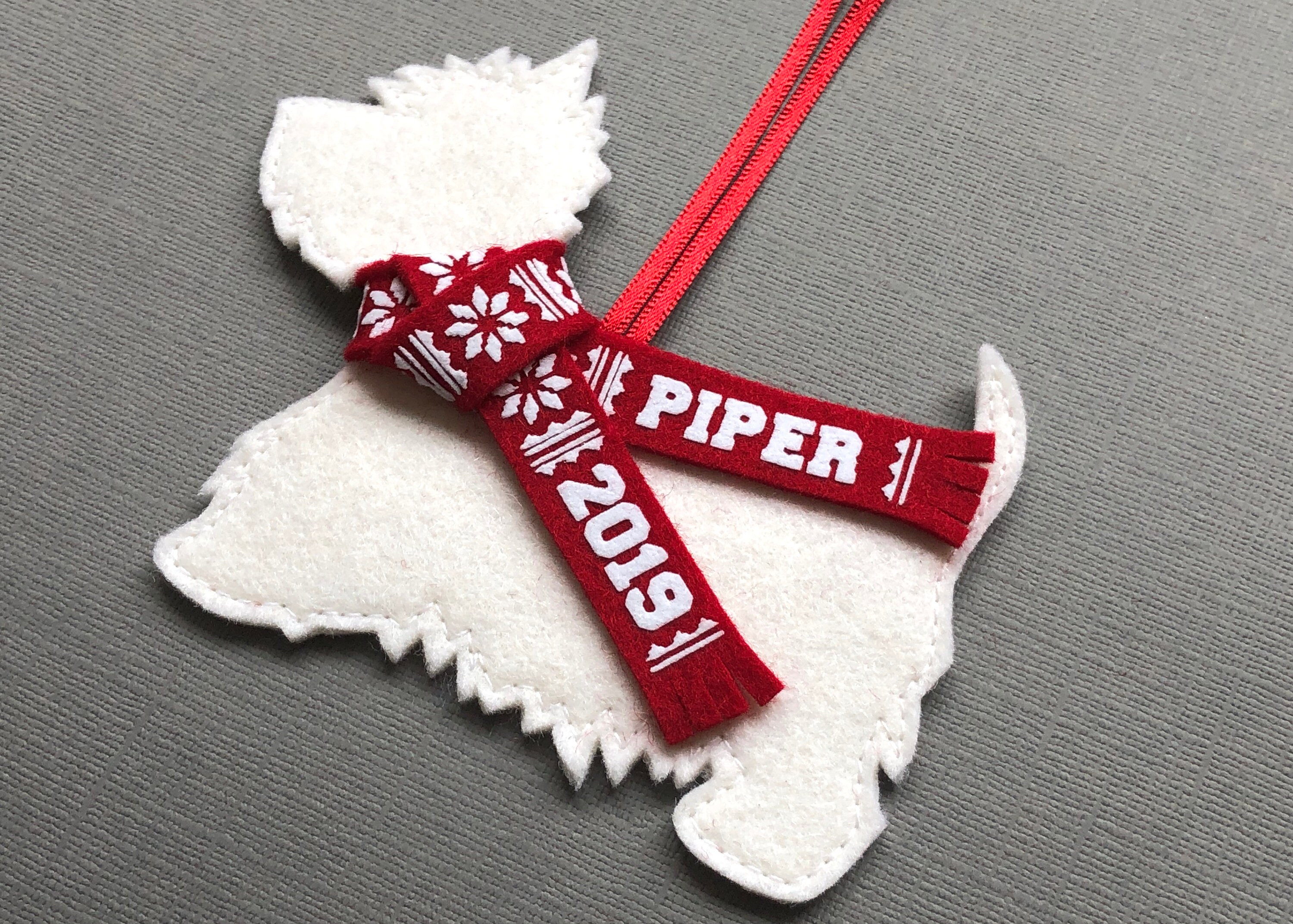 Personalised West Highland Terrier Dog Decoration tree | Etsy