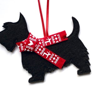 Personalised Scottish Terrier Dog Decoration, Tree decoration,  Christmas decoration,