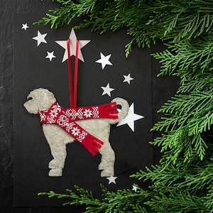 Personalised Labradoodle Dog Decoration, Christmas decoration, tree decoration