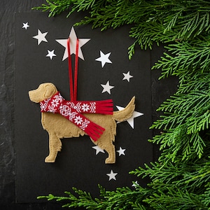 Decoração de Natal personalizada para cachorro retriever, decoração de árvore, decoração,