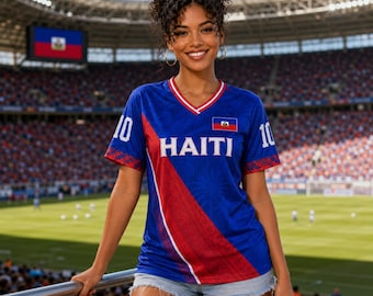 Custom Haiti Soccer Jersey, Personalized Haiti Fan Shirt, Unisex Football Jersey, Name Number Shirt
