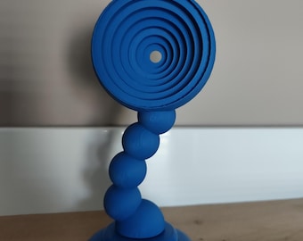 Support pour casque audio | Support moderne imprimé en 3D | Conception en spirale unique | Support pour casque de bureau