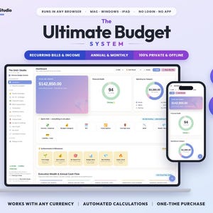 The Ultimate Budget System | Interactive HTML Finance Tracker | Web-Based Monthly Budget Planner