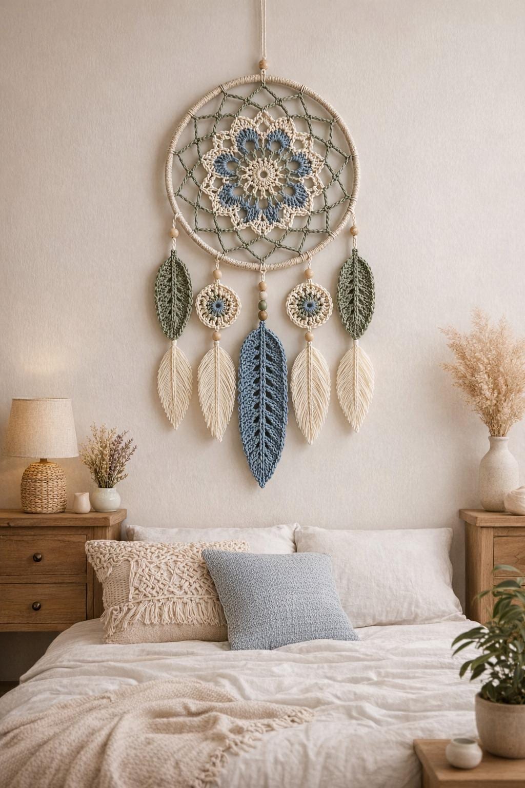 24 Crochet Dreamcatcher Patterns: 24 Beautiful Designs 14 Crochet Dreamcatcher Pattern Boho Mandala Wall Hanging