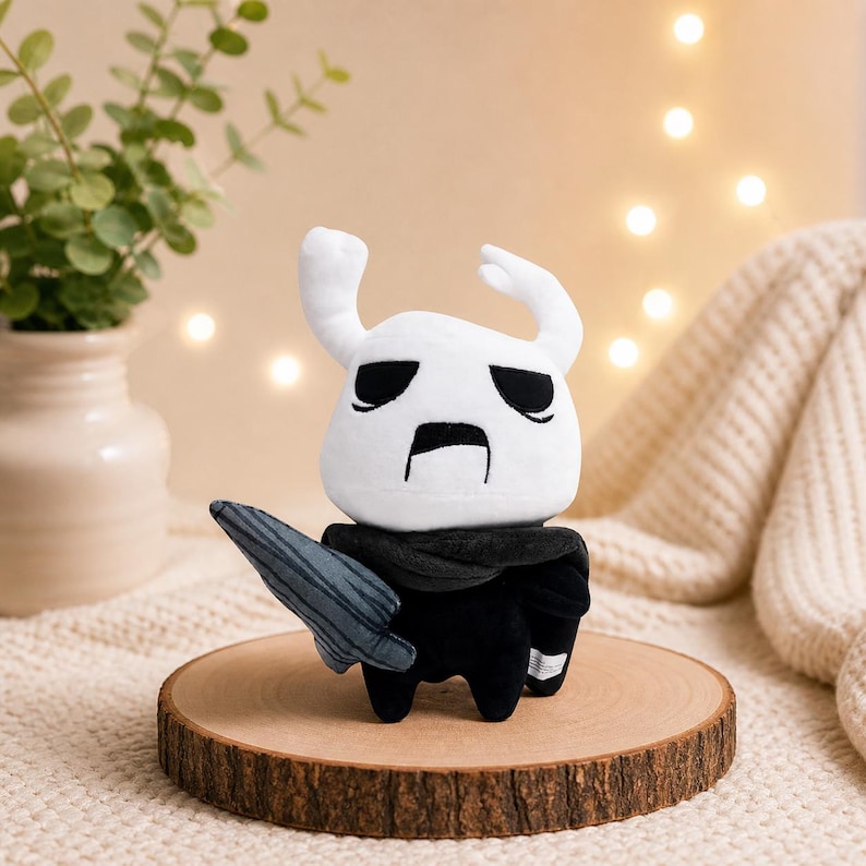 Hollow Knight Plyschset – Knight & Boss Plyschdjur, Silksong-inspirerade gosedjur, Indie-spelsamlarobjekt, Söt spelpresent, Plyschleksak The Mighty Zote