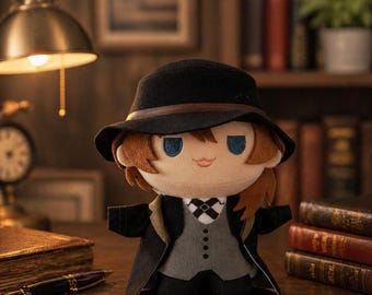 Boneco de Pelúcia Anime | Brinquedo de Pelúcia Inspirado em Bungou | Figura Chibi Colecionável para Fãs | Presente de Decoração para Quarto de Mangá | Pelúcia Kawaii