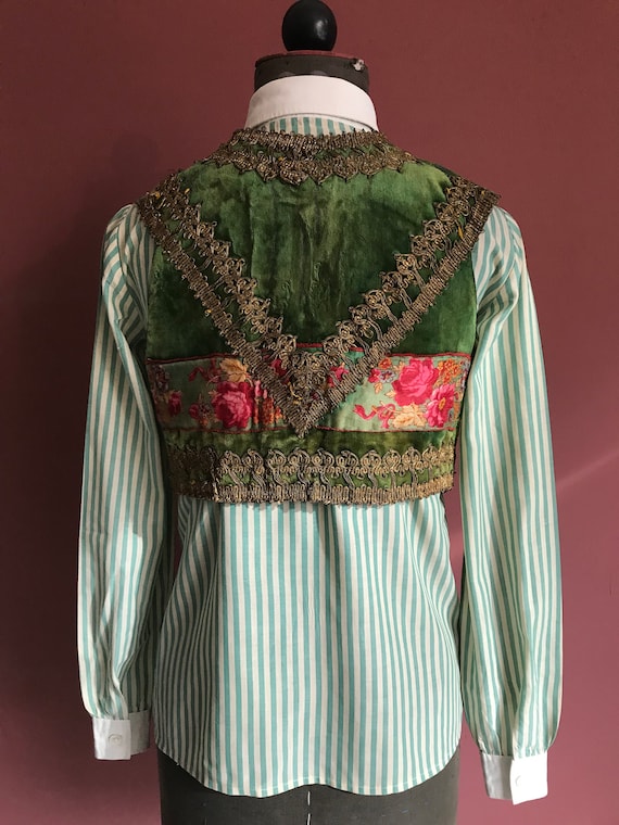 magical green velvet vest from the 20s