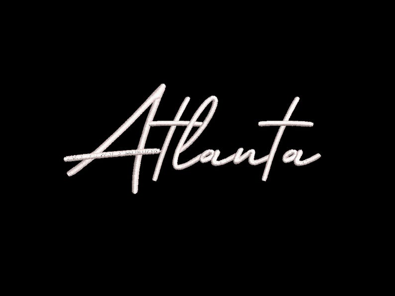 Alanta Cursive Embroidery ESA Font Atlanta Alphabet for Wilcom Software. - Etsy