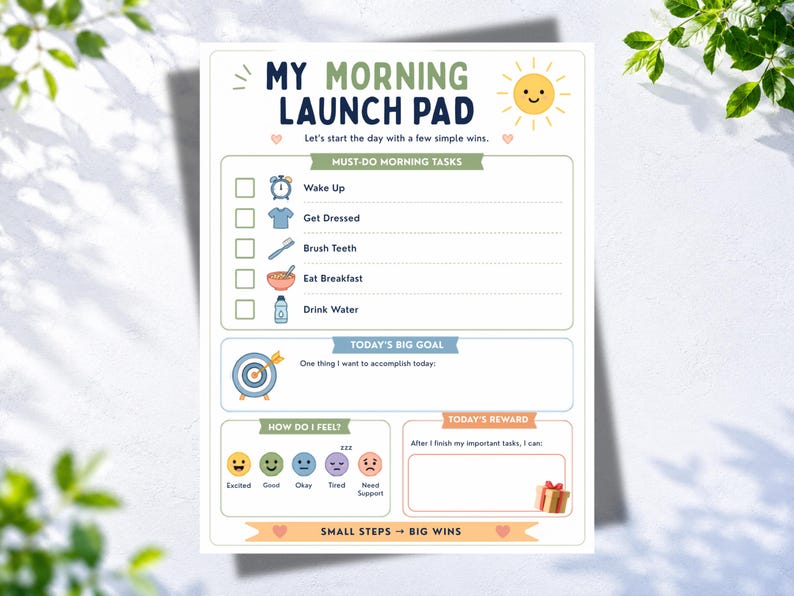 ADHD Summer Structure System for Kids | Visual Routine Bundle (digital ...