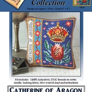 Catherine of Aragon Counted Cross Stitch Kit, Sheena Rogers Designs image 2