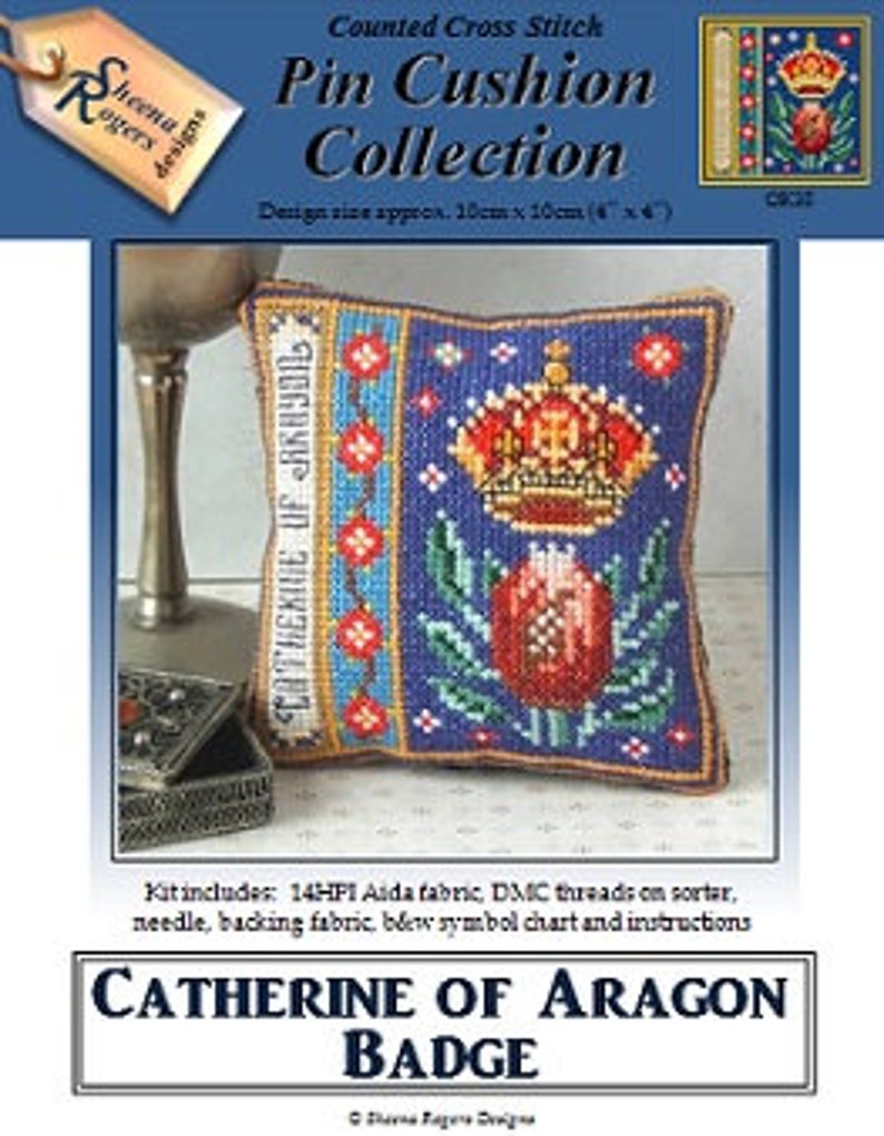 Catherine of Aragon Counted Cross Stitch Kit, Sheena Rogers Designs 画像 2