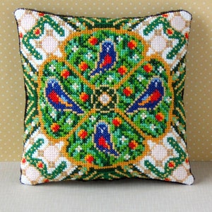 Orange Tree Egg Counted Cross Stitch Mini Cushion Kit, Sheena Rogers Designs