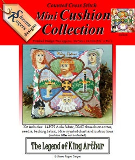 King Arthur Mini Cushion Cross Stitch Kit Etsy King Arthur Mini Cushion Cross Stitch Kit Etsy