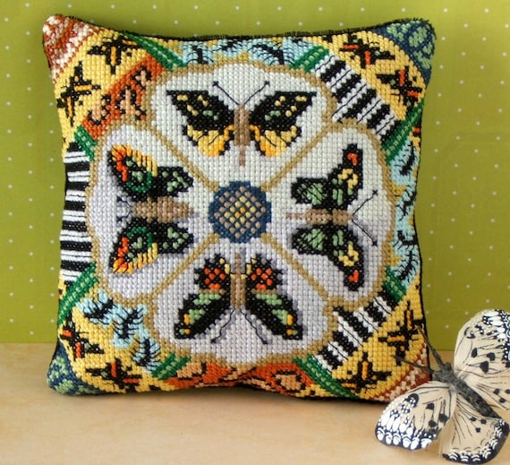 Kit Broderie Papillons - 14ct, Parfait Pour Débutant Ou Passionné !
